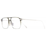 Cutler & Gross - 0006 Rectangle Optical Glasses - Gradient Green on 18K Rhodium - Luxury