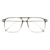 Cutler & Gross - 0006 Rectangle Optical Glasses - Gradient Green on 18K Rhodium - Luxury