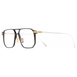 Cutler & Gross - 0006 Rectangle Optical Glasses - Black on 24K Yellow Gold + 18K Rhodium