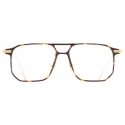 Cutler & Gross - 0006 Rectangle Optical Glasses - Havana on 24K Yellow Gold - Luxury - Cutler