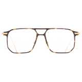 Cutler & Gross - 0006 Rectangle Optical Glasses - Havana on 24K Yellow Gold - Luxury - Cutler