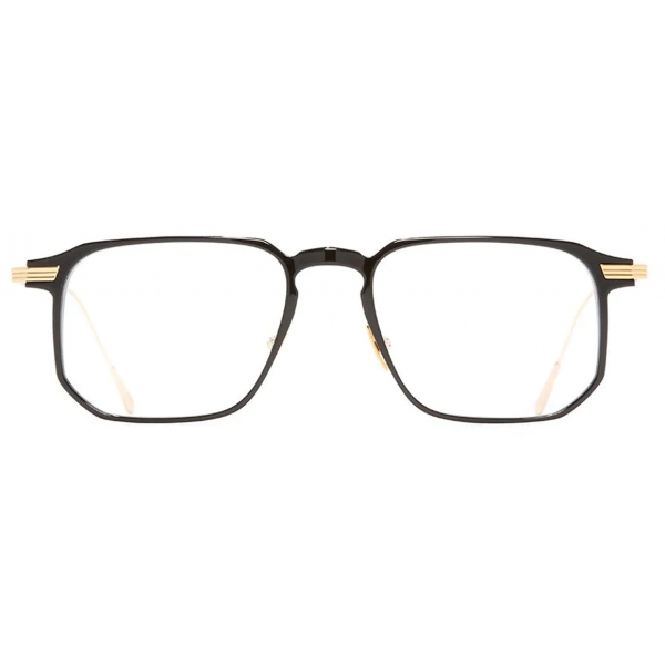 Cutler & Gross - 0007 Rectangle Optical Glasses - Black on 24K Yellow Gold + 18K Rhodium