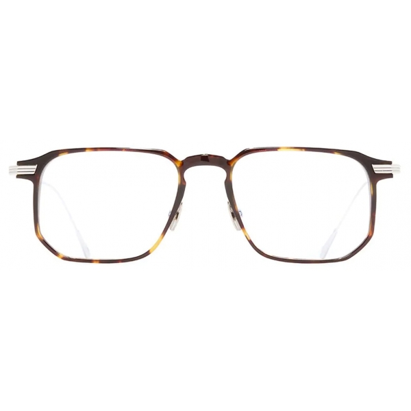 Cutler & Gross - 0007 Rectangle Optical Glasses - Havana on 18K Rhodium - Luxury - Cutler