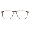 Cutler & Gross - 0007 Rectangle Optical Glasses - Havana on 18K Rhodium - Luxury - Cutler