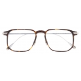 Cutler & Gross - 0007 Rectangle Optical Glasses - Havana on 18K Rhodium - Luxury - Cutler