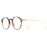 Cutler & Gross - 0008 Round Optical Glasses - Havana on 24K Yellow Gold - Luxury - Cutler