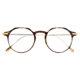 Cutler & Gross - 0008 Round Optical Glasses - Havana on 24K Yellow Gold - Luxury - Cutler