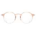 Cutler & Gross - 0008 Round Optical Glasses - Peach on 18K Rhodium - Luxury - Cutle