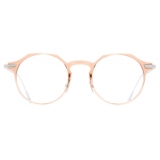 Cutler & Gross - 0008 Round Optical Glasses - Peach on 18K Rhodium - Luxury - Cutle