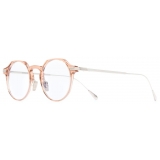 Cutler & Gross - 0008 Round Optical Glasses - Peach on 18K Rhodium - Luxury - Cutle