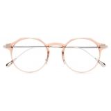 Cutler & Gross - 0008 Round Optical Glasses - Peach on 18K Rhodium - Luxury - Cutle