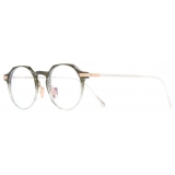 Cutler & Gross - 0008 Round Optical Glasses - Gradient Green on 18K Rose Gold + 18K Rhodium