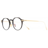 Cutler & Gross - 0008 Round Optical Glasses - Black on 24K Yellow Gold + 18K Rhodium - Luxury