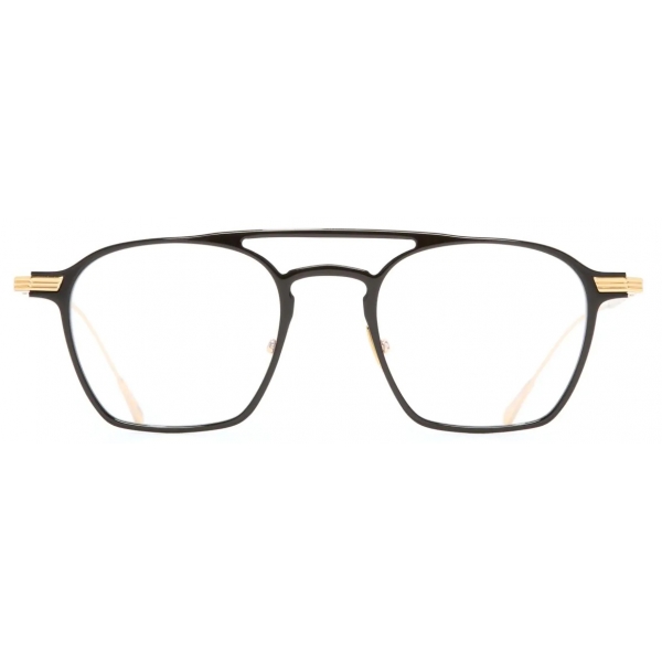 Cutler & Gross - 0009 Round Optical Glasses - Black on 24K Yellow Gold + 18K Rhodium - Luxury