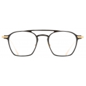 Cutler & Gross - 0009 Round Optical Glasses - Black on 24K Yellow Gold + 18K Rhodium - Luxury