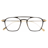 Cutler & Gross - 0009 Round Optical Glasses - Black on 24K Yellow Gold + 18K Rhodium - Luxury