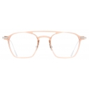 Cutler & Gross - 0009 Round Optical Glasses - Peach on 18K Rhodium - Luxury - Cutler & Gross