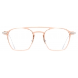 Cutler & Gross - 0009 Round Optical Glasses - Peach on 18K Rhodium - Luxury - Cutler & Gross