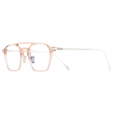 Cutler & Gross - 0009 Round Optical Glasses - Peach on 18K Rhodium - Luxury - Cutler & Gross