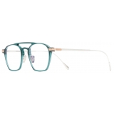 Cutler & Gross - 0009 Round Optical Glasses - Gradient Green on 18K Rose Gold + 18K Rhodium