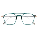 Cutler & Gross - 0009 Round Optical Glasses - Gradient Green on 18K Rose Gold + 18K Rhodium