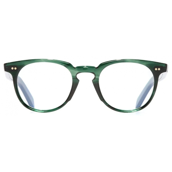 Cutler & Gross - GR09 Round Optical Glasses - Striped Dark Green - Luxury - Cutler & Gross Eyewear