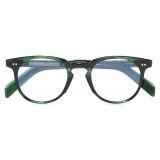 Cutler & Gross - GR09 Round Optical Glasses - Striped Dark Green - Luxury - Cutler & Gross Eyewear