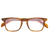 Cutler & Gross - GR10 Square Optical Glasses - Saffron Horn - Luxury - Cutler & Gross Eyewear