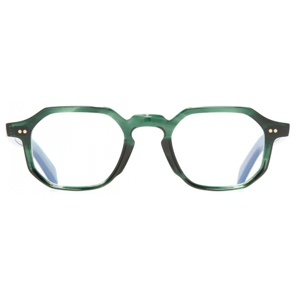 Cutler & Gross - GR11 Round Optical Glasses - Striped Dark Green - Luxury - Cutler & Gross