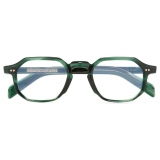 Cutler & Gross - GR11 Round Optical Glasses - Striped Dark Green - Luxury - Cutler & Gross