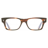 Cutler & Gross - 1044 Optical Rectangle Glasses - Classic Striped Havana - Luxury - Cutler