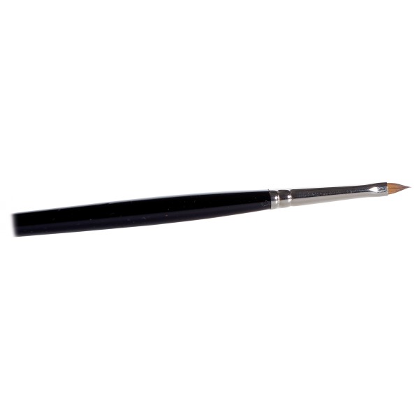 Crisavì Luxury Nail - Flat Pointed Brush Glossy Black with Synthetic Hair - Brushes & Accessories