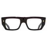 Cutler & Gross - 1413 Optical Rectangle Glasses - Black on Green - Luxury - Cutler & Gross