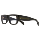 Cutler & Gross - 1413 Optical Rectangle Glasses - Black on Green - Luxury - Cutler & Gross