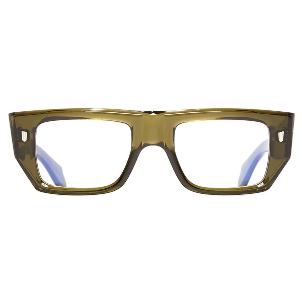 Cutler & Gross - 1413 Optical Rectangle Glasses - Olive - Luxury - Cutler & Gross Eyewear