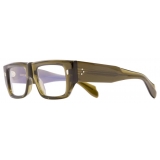 Cutler & Gross - 1413 Optical Rectangle Glasses - Olive - Luxury - Cutler & Gross Eyewear