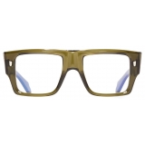 Cutler & Gross - 1414 Optical Rectangle Glasses - Olive - Luxury - Cutler & Gross Eyewear