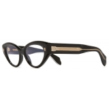 Cutler & Gross - 1417 Optical Cat Eye Glasses - Black on Crystal - Luxury - Cutler & Gross