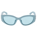 Balenciaga - Occhiali da Sole Bossy Round AF da Donna - Azzurro - Occhiali da Sole - Balenciaga Eyewear