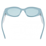 Balenciaga - Occhiali da Sole Bossy Round AF da Donna - Azzurro - Occhiali da Sole - Balenciaga Eyewear