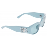 Balenciaga - Occhiali da Sole Bossy Round AF da Donna - Azzurro - Occhiali da Sole - Balenciaga Eyewear