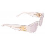 Balenciaga - Occhiali da Sole Bossy Round AF da Donna - Rosa Chiaro - Occhiali da Sole - Balenciaga Eyewear