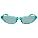 Balenciaga - Occhiali da Sole Neo Oval 2.0 da Donna - Verde - Occhiali da Sole - Balenciaga Eyewear