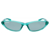 Balenciaga - Women's Neo Oval 2.0 Sunglasses - Green - Sunglasses - Balenciaga Eyewear