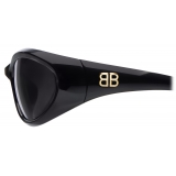 Balenciaga - Occhiali da Sole Sporty B Round AF - Nero - Occhiali da Sole - Balenciaga Eyewear