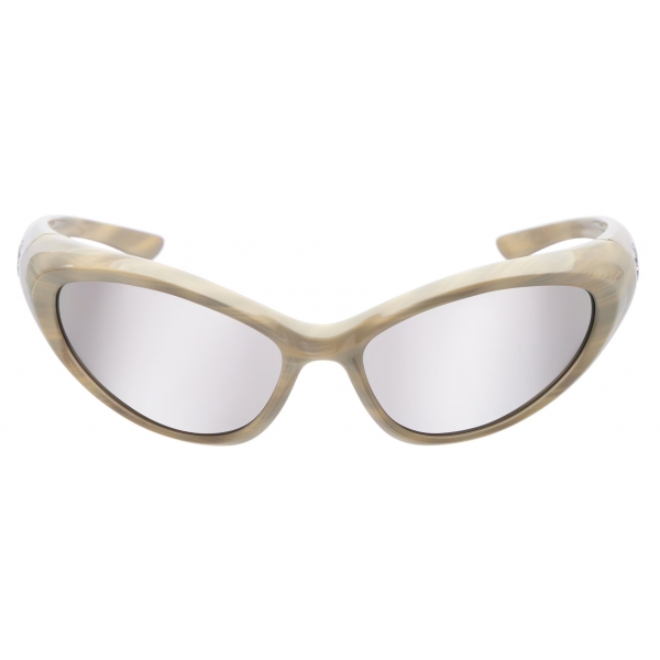 Balenciaga - Occhiali da Sole Sporty B Round AF - Bianco - Occhiali da Sole - Balenciaga Eyewear