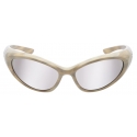 Balenciaga - Occhiali da Sole Sporty B Round AF - Bianco - Occhiali da Sole - Balenciaga Eyewear