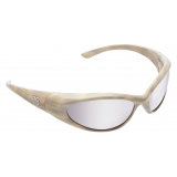 Balenciaga - Occhiali da Sole Sporty B Round AF - Bianco - Occhiali da Sole - Balenciaga Eyewear