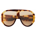 Bottega Veneta - Scudo Shield Sunglasses - Havana Brown - Sunglasses - Bottega Veneta Eyewear