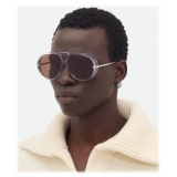 Bottega Veneta - Drop Aviator Sunglasses - Grey Brown - Sunglasses - Bottega Veneta Eyewear